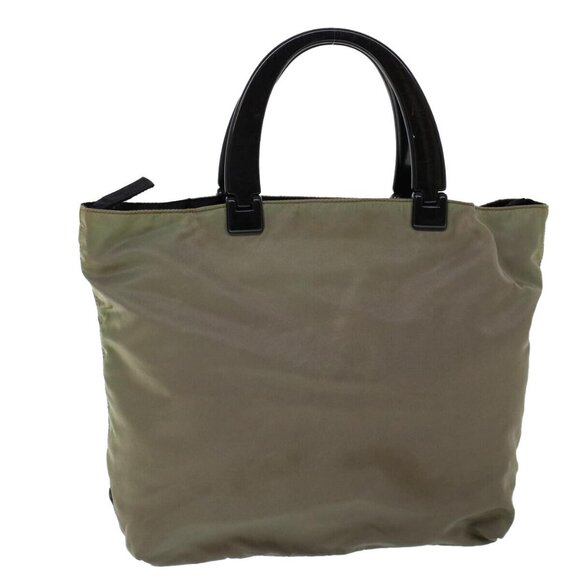 PRADA Hand Bag Nylon Khaki Auth cl772 - Picture 1 of 16